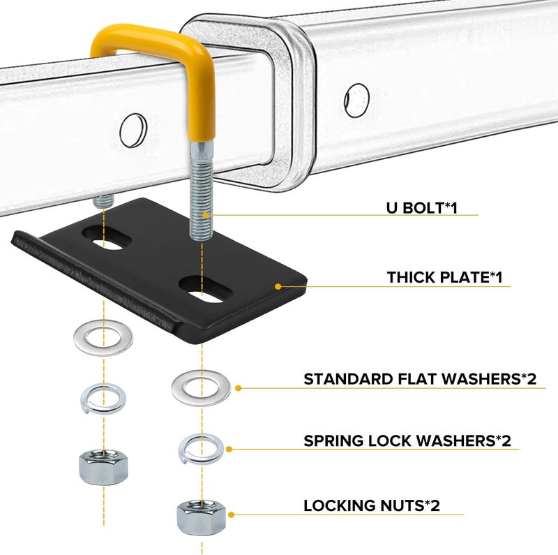 Donext Hitch Tightener Anti Rattle Stabilizer for 1.25" to 2", Trailer Hitches Reduce Movement On Hitch Cargo Carrier Bike Rack, RV Accessories, Rust Free(2 Packs) - Image 3